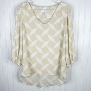 New York & Company Geometric Top Size L